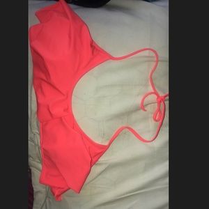 Women's Victoria's Secret peach ruffle bikini top